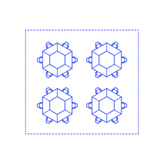 Layouts Open Offices Clusters Hexagon Sketch Drawing Svg, Free Vectors File